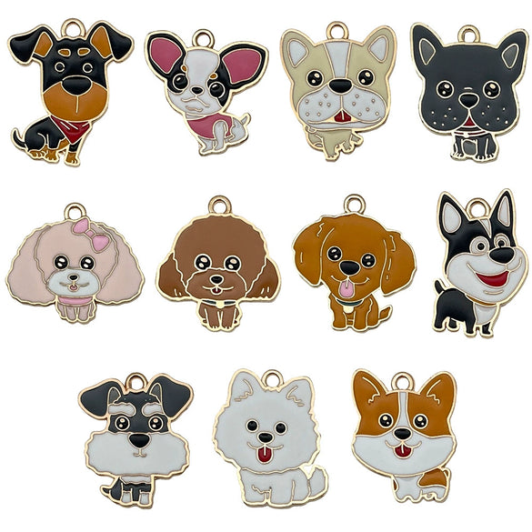 Alloy Cartoon Animal Dripping Oil Keychain Necklace Jewelry Pendant