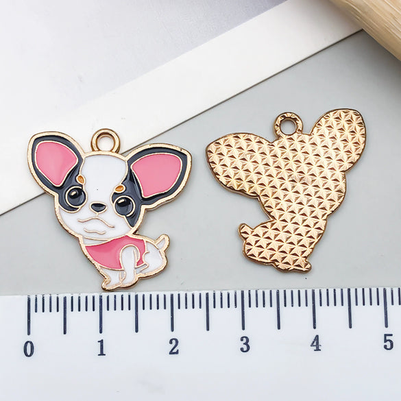 Alloy Cartoon Animal Dripping Oil Keychain Necklace Jewelry Pendant