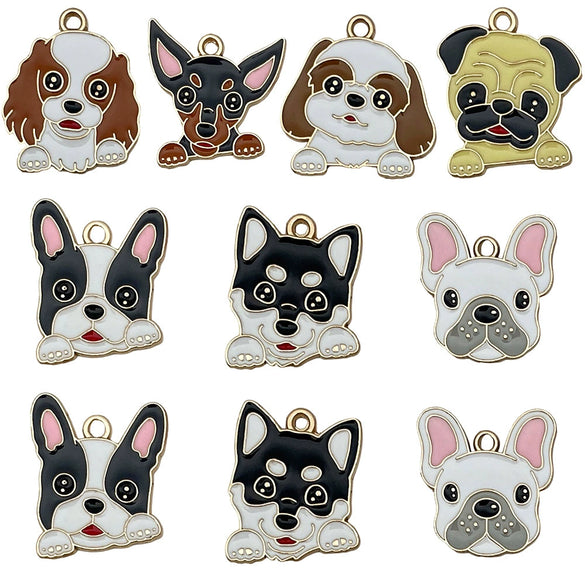 Alloy Cartoon Animal Dripping Oil Keychain Necklace Jewelry Pendant