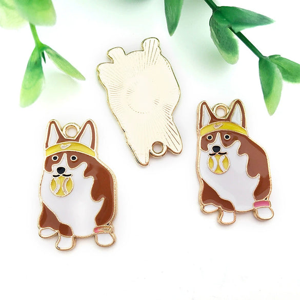 Alloy Cartoon Animal Dripping Oil Keychain Necklace Jewelry Pendant