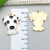 Alloy Cartoon Animal Dripping Oil Keychain Necklace Jewelry Pendant
