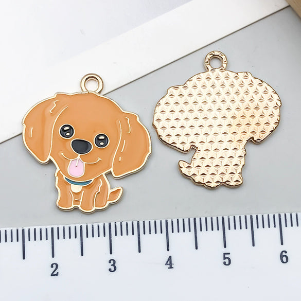 Alloy Cartoon Animal Dripping Oil Keychain Necklace Jewelry Pendant