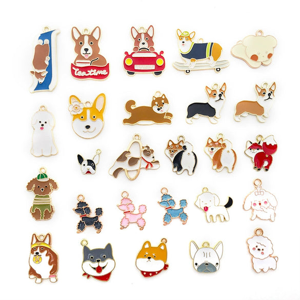 Alloy Cartoon Animal Dripping Oil Keychain Necklace Jewelry Pendant