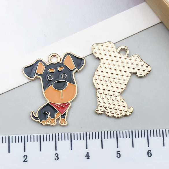 Alloy Cartoon Animal Dripping Oil Keychain Necklace Jewelry Pendant