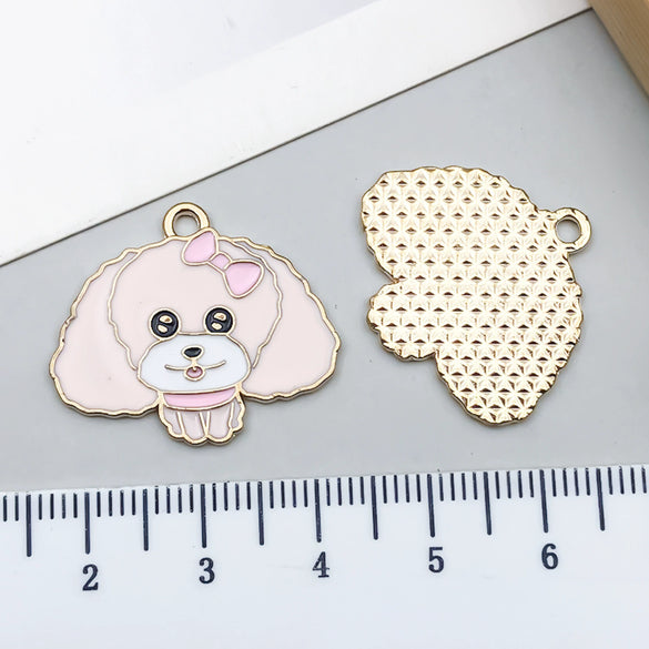 Alloy Cartoon Animal Dripping Oil Keychain Necklace Jewelry Pendant