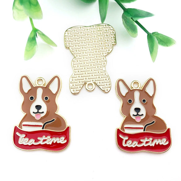 Alloy Cartoon Animal Dripping Oil Keychain Necklace Jewelry Pendant