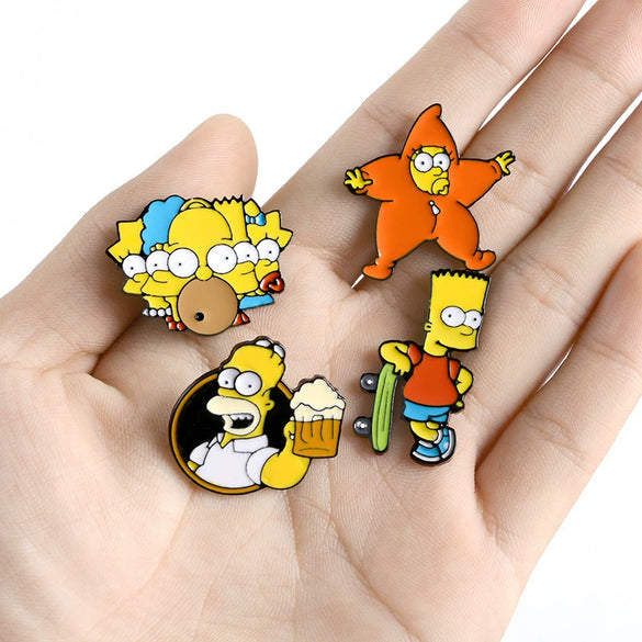 Alloy Cartoon Characters Electroplating Brooch