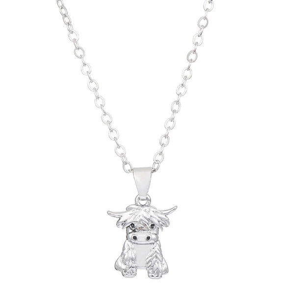 Alloy Cartoon Cowshaped Earrings And Necklace Set With Constellation And Zodiac Sign Patterns Electroplating Style For Women