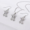 Alloy Cartoon Cowshaped Earrings And Necklace Set With Constellation And Zodiac Sign Patterns Electroplating Style For Women