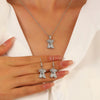 Alloy Cartoon Cowshaped Earrings And Necklace Set With Constellation And Zodiac Sign Patterns Electroplating Style For Women