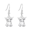 Alloy Cartoon Cowshaped Earrings And Necklace Set With Constellation And Zodiac Sign Patterns Electroplating Style For Women