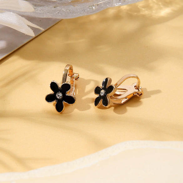 Alloy Cartoon Cute Dripping Oil Animal Flower Women's Ear Clips