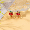 Alloy Cartoon Cute Dripping Oil Animal Flower Women's Ear Clips