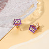 Alloy Cartoon Cute Dripping Oil Animal Flower Women's Ear Clips