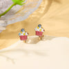 Alloy Cartoon Cute Dripping Oil Animal Flower Women's Ear Clips