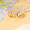 Alloy Cartoon Cute Dripping Oil Animal Flower Women's Ear Clips