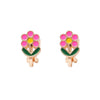 Alloy Cartoon Cute Dripping Oil Animal Flower Women's Ear Clips