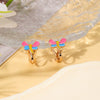 Alloy Cartoon Cute Dripping Oil Animal Flower Women's Ear Clips