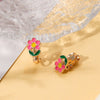 Alloy Cartoon Cute Dripping Oil Animal Flower Women's Ear Clips