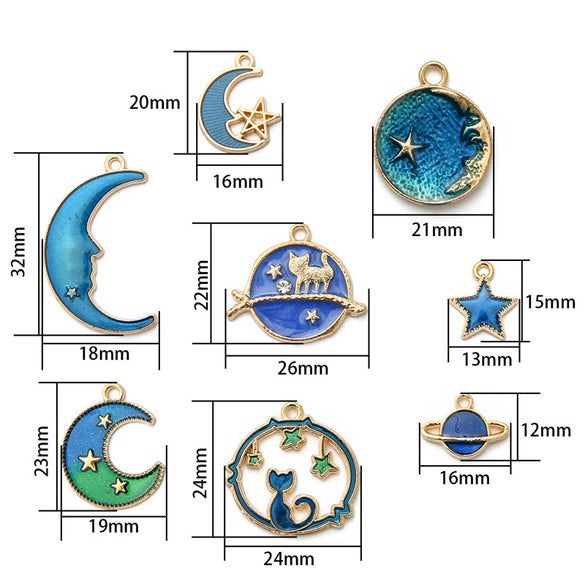 Alloy Cartoon Dripping Oil Handmade Pendant Earrings Jewelry Mobile Phone Shell Accessories Wholesale