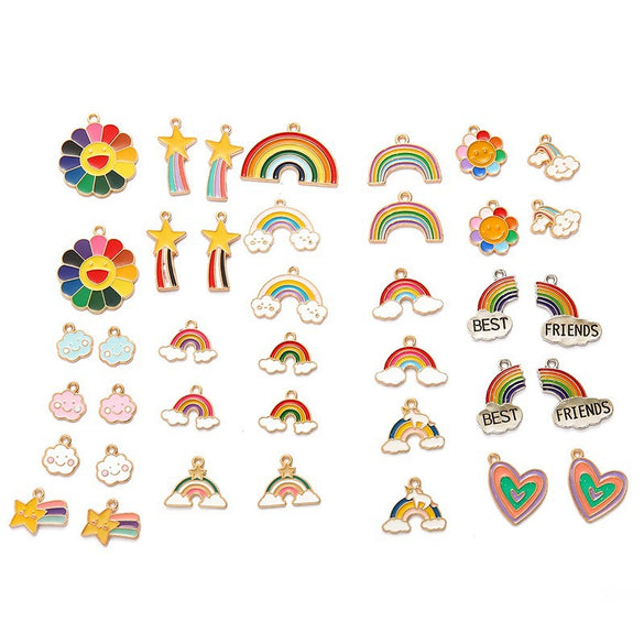 Alloy Cartoon Dripping Oil Handmade Pendant Earrings Jewelry Mobile Phone Shell Accessories Wholesale