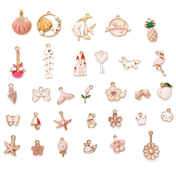 Alloy Cartoon Dripping Oil Handmade Pendant Earrings Jewelry Mobile Phone Shell Accessories Wholesale