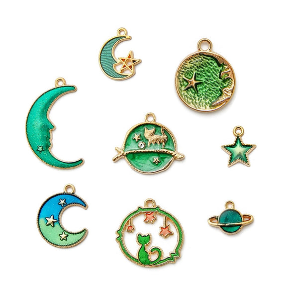 Alloy Cartoon Dripping Oil Handmade Pendant Earrings Jewelry Mobile Phone Shell Accessories Wholesale