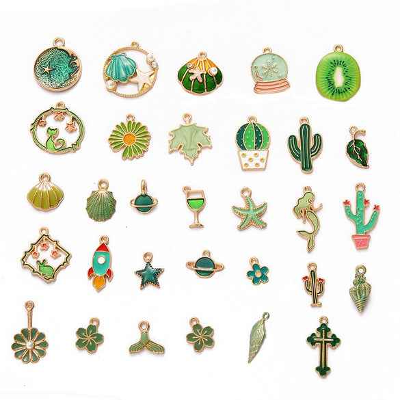 Alloy Cartoon Dripping Oil Handmade Pendant Earrings Jewelry Mobile Phone Shell Accessories Wholesale