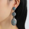 Alloy Cartoon Geometric Pumpkin Flower Earrings Electroplating