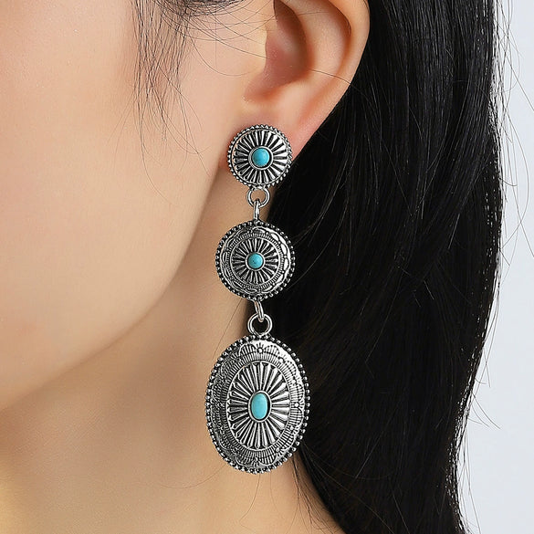 Alloy Cartoon Geometric Pumpkin Flower Earrings Electroplating