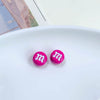Alloy Cartoon Japanese Letters Baking Paint Hair Accessories And Mobile Phone Chain Decoration