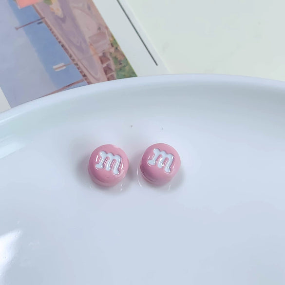 Alloy Cartoon Japanese Letters Baking Paint Hair Accessories And Mobile Phone Chain Decoration
