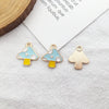 Alloy Cartoon Mushroom Dripping Oil Jewelry Pendant Accessories