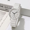 Alloy Case And Silicone Strap Round Student Quartz Watch With Wavy Design Leisure Style
