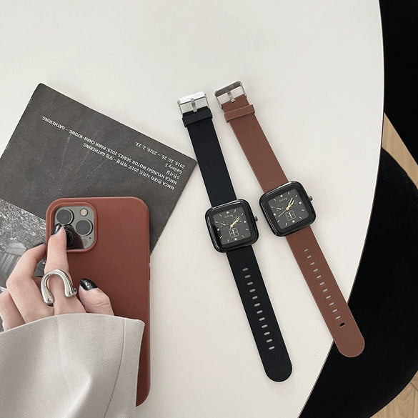 Alloy Case Casual Style Square Dial Quartz Watch For Teenagers And Middle School Students