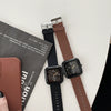 Alloy Case Casual Style Square Dial Quartz Watch For Teenagers And Middle School Students