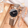 Alloy Case Casual Women's Round Dial Quartz Belt Watch With Imitation Leather Strap