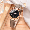 Alloy Case Casual Women's Round Dial Quartz Belt Watch With Imitation Leather Strap