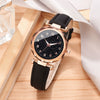 Alloy Case Casual Women's Round Dial Quartz Belt Watch With Imitation Leather Strap