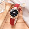 Alloy Case Casual Women's Round Dial Quartz Belt Watch With Imitation Leather Strap