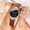 Alloy Case Casual Women's Round Dial Quartz Belt Watch With Imitation Leather Strap