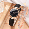 Alloy Case Casual Women's Round Dial Quartz Belt Watch With Imitation Leather Strap