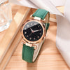 Alloy Case Casual Women's Round Dial Quartz Belt Watch With Imitation Leather Strap