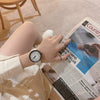 Alloy Case Ordinary Glass Mirror Graffiti Digital Dial Casual Couple Watch