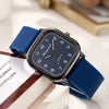 Alloy Case Silicone Strap Square Antique Ladies Quartz Watch