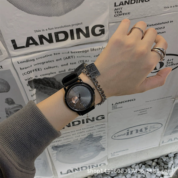Alloy Casual Sports Watch For Teenager Students Waterproof Quartz Large Dial Leisure Style