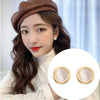 Alloy Cat's Eye Stone Earrings Light Luxury Retro Cold Style Electroplated For Women
