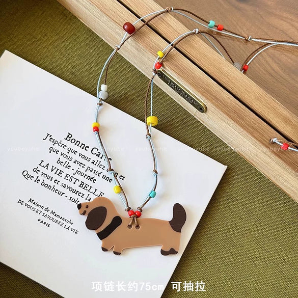 Alloy Ceramic Animal Zodiac Shaped Electroplated Women's Clavicle Chain Necklace
