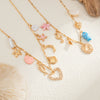 Alloy Ceramic Animal Zodiac Sweet Style Electroplated Pendant Necklace