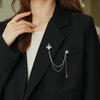 Alloy Chain Tassel Planet Brooch For Women With Electroplating Treatment